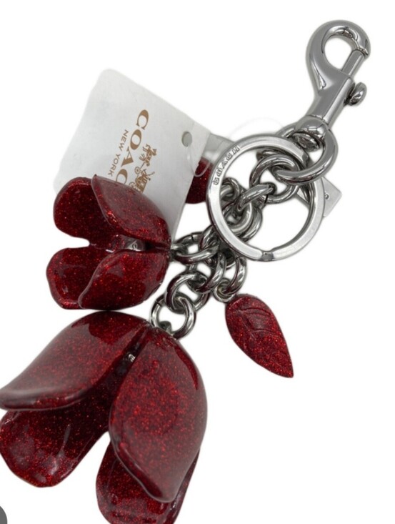 Coach Accessories - Coach NWT Glitter Resin Tea Rose Bag Charm (Style #F58514)